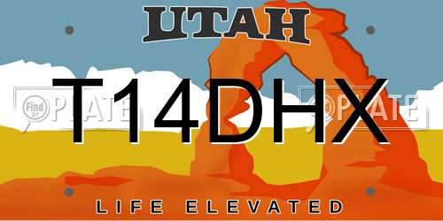 T14DHX Utah License Plate