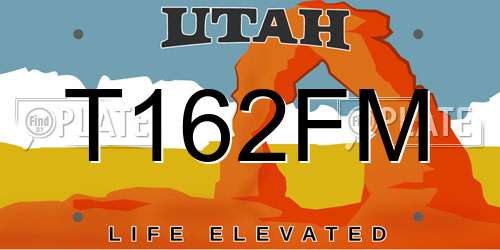 T162FM Utah License Plate