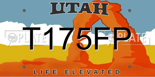 T175FP Utah License Plate