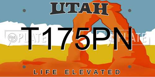 T175PN Utah License Plate