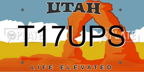 T17UPS Utah License Plate