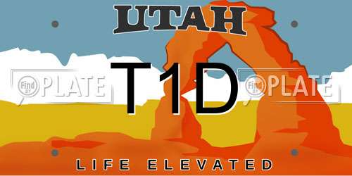 T1D Utah License Plate