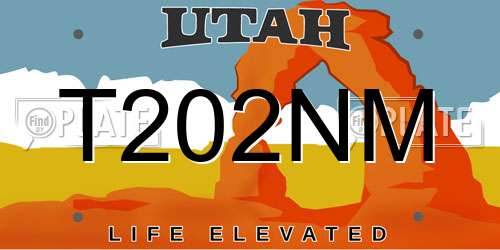 T202NM Utah License Plate