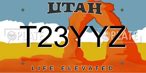 T23YYZ Utah License Plate
