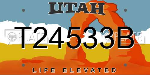 T24533B Utah License Plate