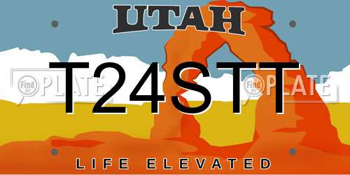 T24STT Utah License Plate