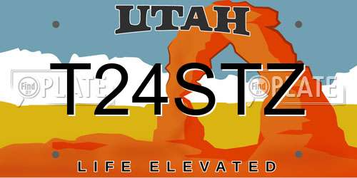 T24STZ Utah License Plate