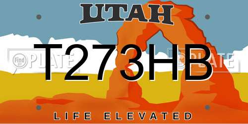 T273HB Utah License Plate