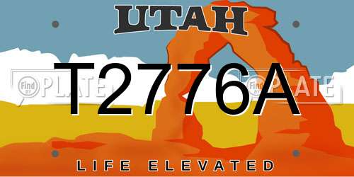 T2776A Utah License Plate