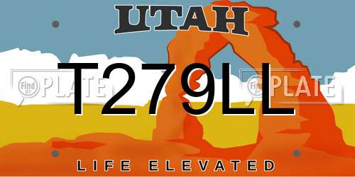 T279LL Utah License Plate