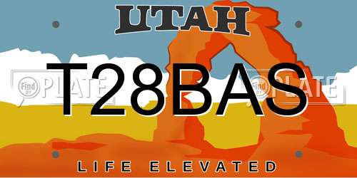 T28BAS Utah License Plate