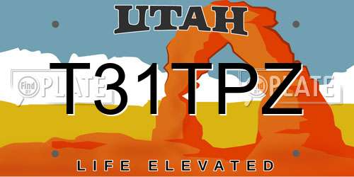 T31TPZ Utah License Plate