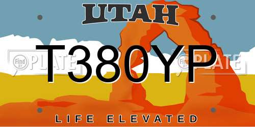 T380YP Utah License Plate