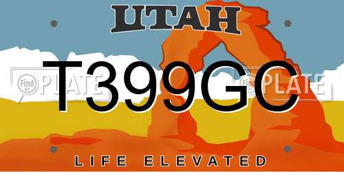 T399GC Utah License Plate