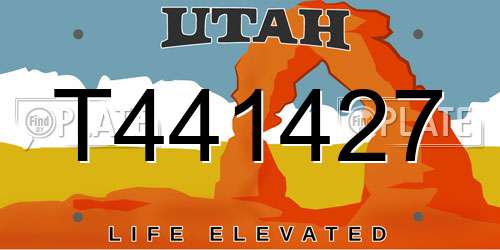 T441427 Utah License Plate