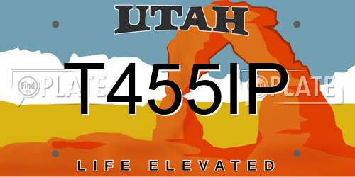 T455IP Utah License Plate