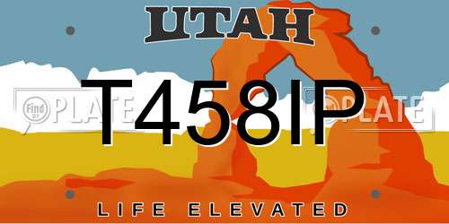 T458IP Utah License Plate