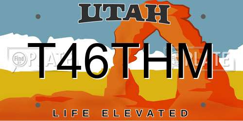 T46THM Utah License Plate