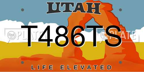T486TS Utah License Plate