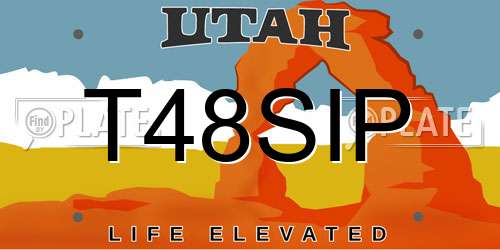 T48SIP Utah License Plate