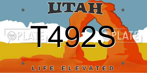T492S Utah License Plate