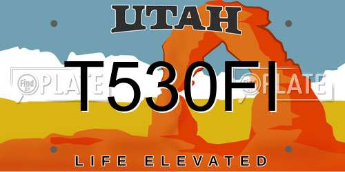 T530FI Utah License Plate