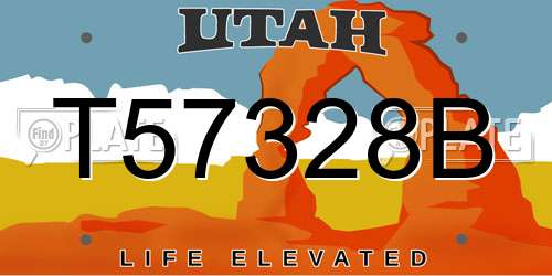 T57328B Utah License Plate