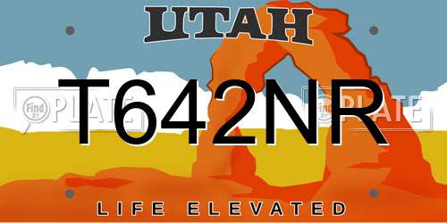 T642NR Utah License Plate
