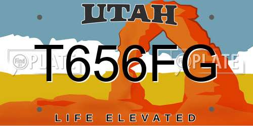 T656FG Utah License Plate