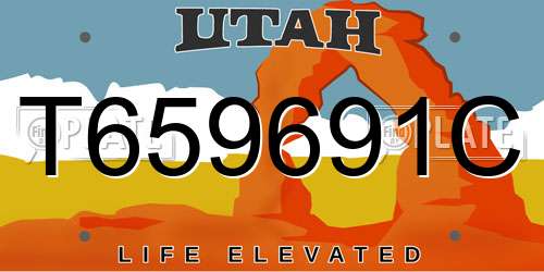 T659691C Utah License Plate