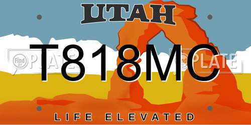 T818MC Utah License Plate