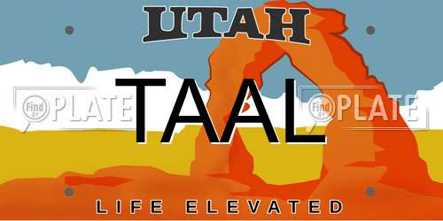 TAAL Utah License Plate