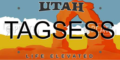 TAGSESS Utah License Plate