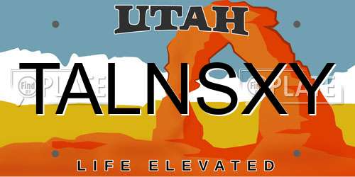 TALNSXY Utah License Plate