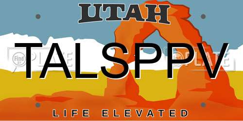 TALSPPV Utah License Plate
