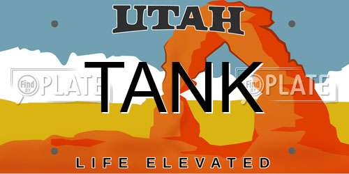 TANK Utah License Plate