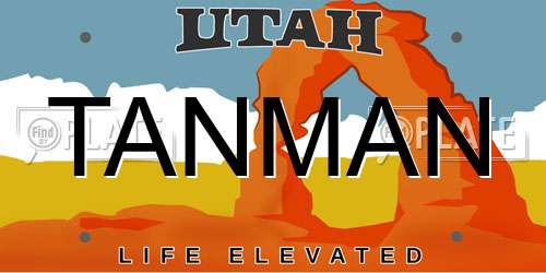 TANMAN Utah License Plate