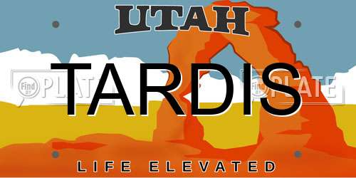 TARDIS Utah License Plate
