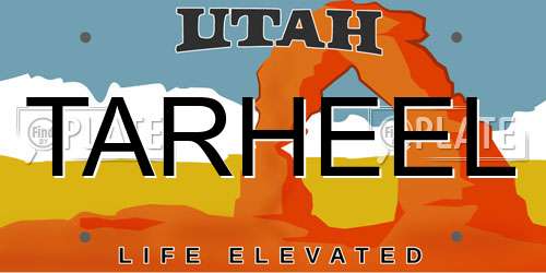 TARHEEL Utah License Plate