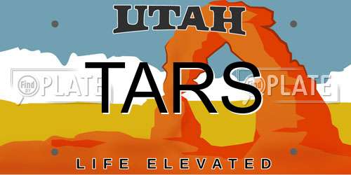 TARS Utah License Plate