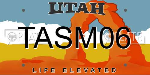 TASM06 Utah License Plate
