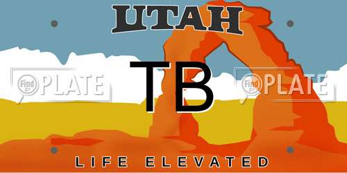 TB Utah License Plate