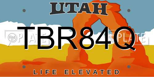 TBR84Q Utah License Plate