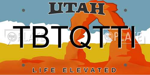 TBTQTTI Utah License Plate