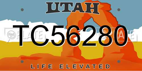 TC56280 Utah License Plate