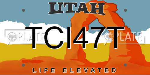 TCI47T Utah License Plate