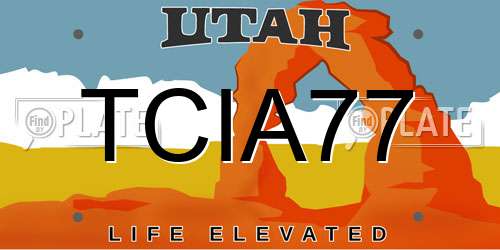 TCIA77 Utah License Plate