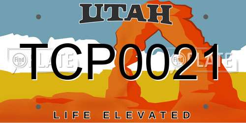 TCP0021 Utah License Plate