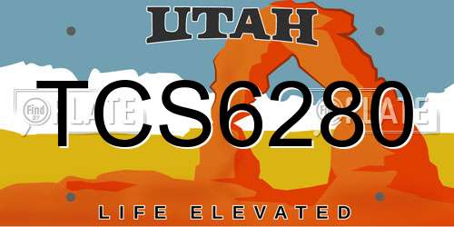 TCS6280 Utah License Plate