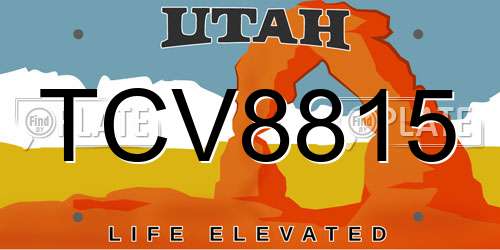 TCV8815 Utah License Plate